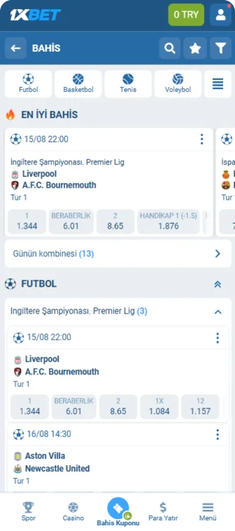 1xBet Uygulaması Canlı Bahis